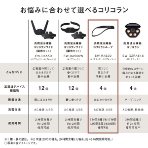 パナソニック 高周波治療器 コリコランループ ブラック EW-RA520-K-イメージ12