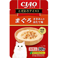 いなばペットフード CIAO こだわりテイスト まぐろ ささみ入り ほたて味 30g CIAOｺﾀﾞﾜﾘﾃｲｽﾄﾏｸﾞﾛｻｻﾐﾎﾀﾃ30