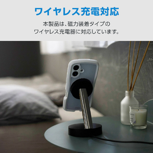 エレコム iPhone 17 Grippy ハイブリッドケース フレームカラー 極限 MAGKEEP スタンド ホワイト PM-A25AGRSTKMWH-イメージ7