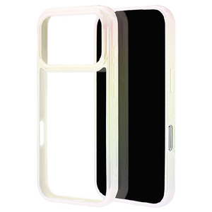 ラスタバナナ iPhone17 Pro用AURORA TPU×PCケース ホワイト＊クリア 9021IP5BHPWH-イメージ1