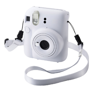 エレコム instax(チェキ)miniシリーズ用 ネックストラップ/カラータイプ “instax”(チェキ)や“写ルンです”など、幅広いコンパクトタイプのカメラに使えるネックストラップです。 ホワイト IC-STSDM12WH-イメージ2