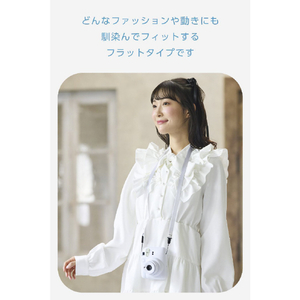 エレコム instax(チェキ)miniシリーズ用 ネックストラップ/カラータイプ “instax”(チェキ)や“写ルンです”など、幅広いコンパクトタイプのカメラに使えるネックストラップです。 ホワイト IC-STSDM12WH-イメージ6