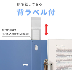 セキセイ ロックリングファイル A4タテ 背幅43mm ブルー FC282TG-F-532-10-イメージ7