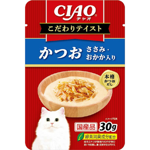 いなばペットフード CIAO こだわりテイスト かつお ささみ・おかか入り 30g CIAOｺﾀﾞﾜﾘﾃｲｽﾄｶﾂｵｻｻﾐｵｶｶ30G-イメージ1