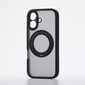 エレコム iPhone 17 ハイブリッドケース 極限 MAGKEEP スタンド ブラック PM-A25AMGSTKMBK-イメージ1