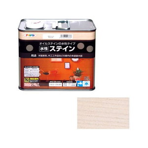 アサヒペン 水性ステイン 2L ホワイト FC205PP-イメージ1