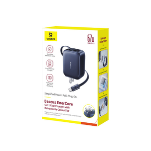 BASEUS EnerCore CJ11 巻取式ケーブル内蔵急速充電器 67W コズミックブラック E0120H00-イメージ3