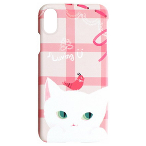 Happymori iPhone XS/X用ケース Cat Couple Bar ホワイト HM14446I58-イメージ1