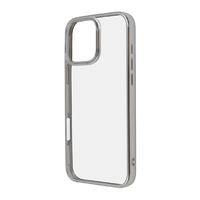 レイアウト iPhone 16 Pro Max用Like standard 衝撃吸収 バンパー メタリック ハイブリッドケース シルバー RT-P49CC16/SVM