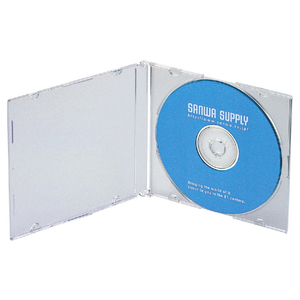 サンワサプライ Blu-ray・DVD・CDケース(スリムタイプ・100枚セット) クリア FCD-PU100CLN-イメージ2