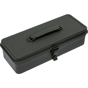 トラスコ トランク型工具箱　３３３Ｘ１３７Ｘ９６．５　つや消しＯＤ 25mmシリンダ錠取付可能(別売) T-320MOD-イメージ1