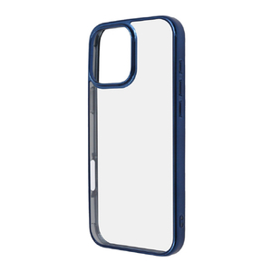 レイアウト iPhone 16 Pro Max用Like standard 衝撃吸収 バンパー メタリック ハイブリッドケース ブルー RT-P49CC16/AM-イメージ1