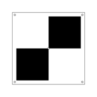 グリーンクロス ドローン用対空標識プラス型(白黒) 対空標識穴5ヵ所450450 FC144GR-1489867