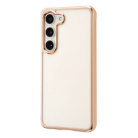 レイアウト Galaxy S23用TPUソフトケース META Frame ピンクゴールド RT-GS23HT2/PGM