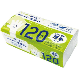 Ｌｉｆｅ－ｄｏ．Ｐｌｕｓ ペーパータオル 厚手120枚 FC131YP-イメージ1