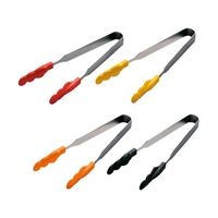 田辺金具 抗菌耐熱カラートングスリム 小 (175mm) レッド FCL4265-024114001