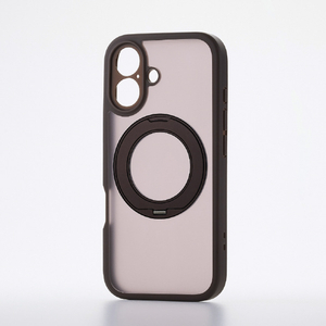エレコム iPhone 17 ハイブリッドケース 極限 MAGKEEP スタンド ブラウン PM-A25AMGSTKMBR-イメージ1