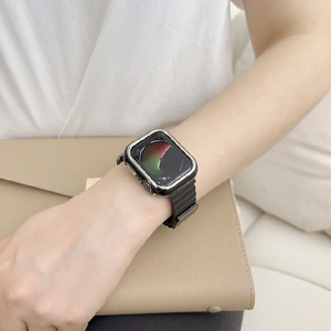 GAACAL Apple Watch Series 1-8/SE1-2/ULTRA(42/44/45/49mm)用マグネット式PUレザーバンド ブラック W00186BKB-イメージ2