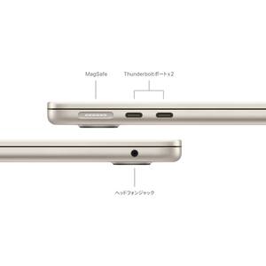 Apple 13インチMacBook Air： 8コアCPUと10コアGPUを搭載したApple M3チップ 16GB 512GB SSD スターライト MXCU3J/A-イメージ7