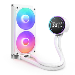 NZXT 簡易水冷CPUクーラー 120mm シングルフレームファン採用 KRAKEN Elite (2024)  F240 RGB CORE ホワイト RL-KR24E-W2-イメージ6