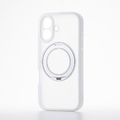 エレコム iPhone 17 ハイブリッドケース 極限 MAGKEEP スタンド ホワイト PM-A25AMGSTKMWH