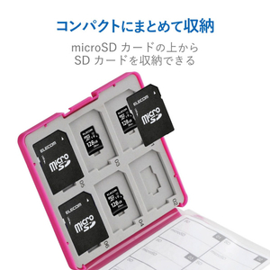 エレコム メモリカードケース/インデックス/SD12microSD12 ピンク CMC-SDCPP24PN-イメージ4