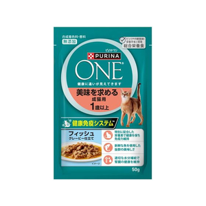 ネスレピュリナペットケア Pワンキャットパウチ 成猫用1歳以上 フィッシュ 50g FC943RV-12562723-イメージ1