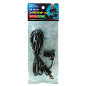 エルパ コード付ソケット ブラック KP-M1215NH(BK)-イメージ2