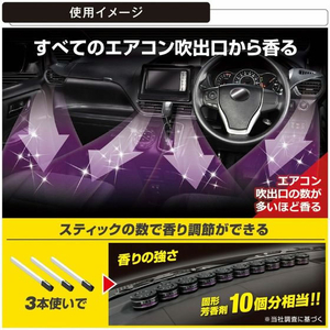 カーメイト AC-IN モンスターF プレミアムホワイトムスクの香り 3本 FC236MP-H1206-イメージ4