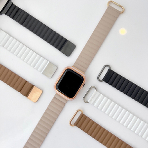 GAACAL Apple Watch Series 1-8/SE1-2/ULTRA(42/44/45/49mm)用マグネット式PUレザーバンド ベージュ W00186BJB-イメージ2