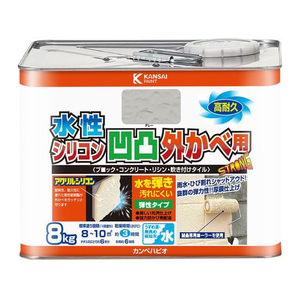 カンペハピオ 水性シリコン凹凸外かべ用 グレー 8K FCB645M-イメージ1