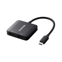 エレコム USB Type-C(TM) - DisplayPort(TM)変換アダプター 2ポート(12cm) ブラック AD-CDP2BK2