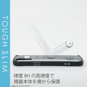 エレコム iPhone 12/12 Pro用ハイブリッドケース TOUGH SLIM LITE フレームカラー ブラック PM-A20BTSLFCBK-イメージ4