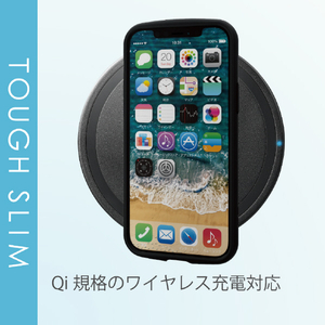 エレコム iPhone 12/12 Pro用ハイブリッドケース TOUGH SLIM LITE フレームカラー ブラック PM-A20BTSLFCBK-イメージ8