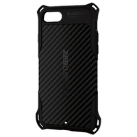 エレコム iPhone SE(第3世代)/SE(第2世代)/8/7用ソフトケース ZEROSHOCK グリップ ブラック PMWA22SZEROGBK