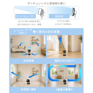 YUASA DCモーター搭載リモコン付サーキュレーター ブラック YKT-DCL1842HFR(K)-イメージ13