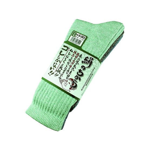 おたふく手袋 絹のちから 先丸靴下 モク柄 3足組 FCE319Z-イメージ1