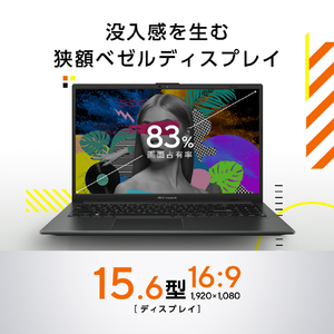ASUS ノートパソコン e angle select ASUS Vivobook Go シリーズ ミックスブラック E1504FA-R385WSBLE5-イメージ2
