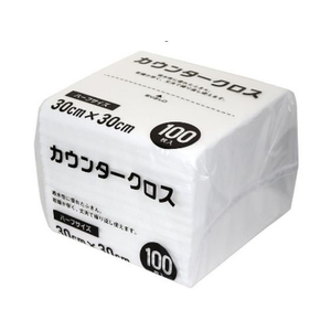 大和物産 カウンタークロス 30×30ｃｍ 100枚 ホワイト FCE704R-81102-イメージ1