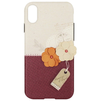 Happymori iPhone XS/X用ケース Memories of Paris ワインレッド HM14450I58