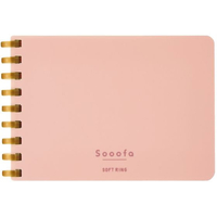 コクヨ ソフトリングノート Sooofa(スーファ) A7変形 方眼罫 ピンク FC512SN-ﾒ-SV778S4-P