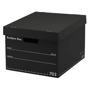 フェローズ バンカーズボックス 703S フルブラック1個 FCE160L-FE-100143113-イメージ1