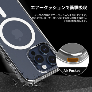 araree iPhone 15 Pro Max用MagSafe対応クリアケース Duple M クリア AR25450I15PM-イメージ6