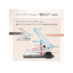 カール事務器 2穴パンチ アリシス ホワイト 穿孔枚数16枚 FCV2848-LPN-16-W-イメージ4