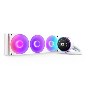 NZXT 簡易水冷CPUクーラー 120mm シングルフレームファン採用 KRAKEN Elite (2024)  F360 RGB CORE ホワイト RL-KR36E-W2-イメージ1