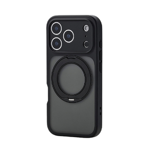 エレコム iPhone 17 Pro ハイブリッドケース 極限 MAGKEEP スタンド ブラック PM-A25CMGSTKMBK-イメージ2