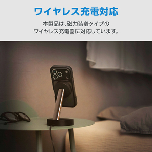 エレコム iPhone 17 Pro ハイブリッドケース 極限 MAGKEEP スタンド ブラック PM-A25CMGSTKMBK-イメージ7