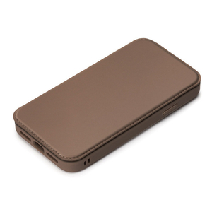 PGA iPhone 15 Pro用ガラスフリップケース ブラウン PG-23BGF03BR-イメージ1