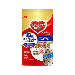 日本ペットフード ビューティープロ キャット 猫下部尿路の健康維持 1歳から チキン味 1.4kg F051742-イメージ1