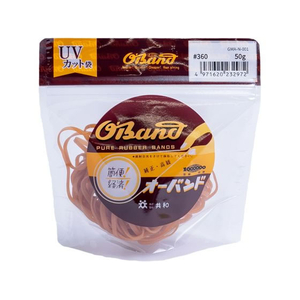 共和 輪ゴム オーバンド 透明袋 #360 アメ 50g FC860SZ-GMA-N-001-イメージ1